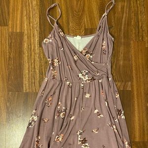 lavender floral romper